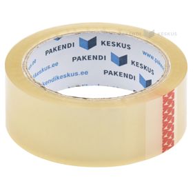 Skaidri lipni pakavimo juosta 36mm plotis akrilinė, 66m/rulonėlis
