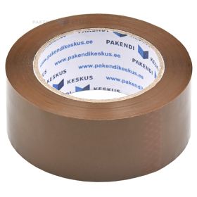 Ruda lipni pakavimo juosta 48mm plotis akrilinė, 132m/rulonėlis