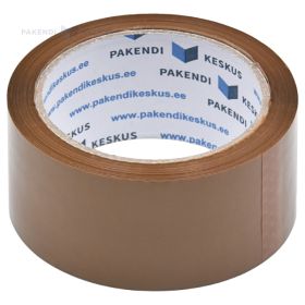 Ruda lipni pakavimo juosta 48mm plotis akrilinė, 66m/rulonėlis