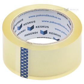 Skaidri lipni pakavimo juosta 48mm plotis, low noise, akrilinė, 66m/rulonėlis