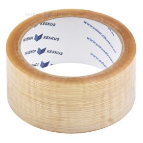 Skaidri lipni pakavimo juosta 48mm plotis solvent, 66m/rulonėlis