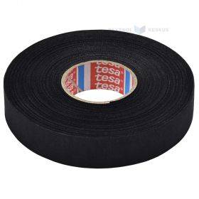 Tekstilės izoliacinė juosta, Tesa, 19mmx25m, juoda, iki +150°C