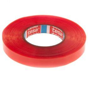 Skaidri dvipusė lipni PET juosta Tesa 19mm plotis, 50m/rulonėlis