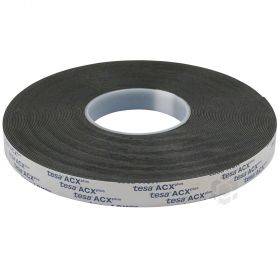 Juoda dvipusė lipni juosta Tesa ACXplus akrilinė 19mm plotis, 25m/rulonėlis