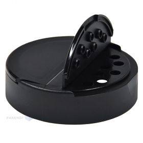 Stiklainio PP dangtelis 63mm, juodas, padalintas