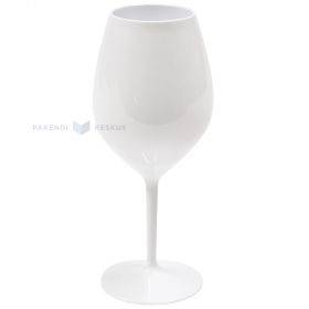 Vyno taurė, balta plastikinė 510ml TT 350x plovimų