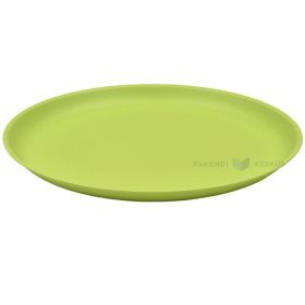 Daugkartinio naudojimo žalia plastikinė lėkštė 27,4cm 125x plovimų